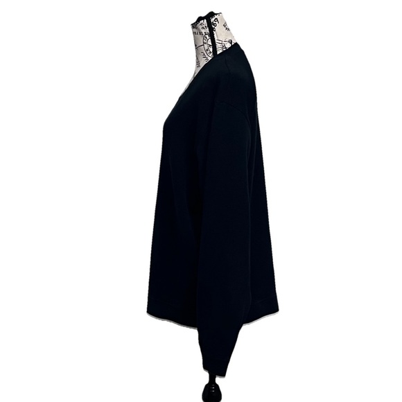 Cutter & Buck Men's Sweater Black Pima Cotton Goth Grunge Moto Biker Preppy L - Picture 3 of 9